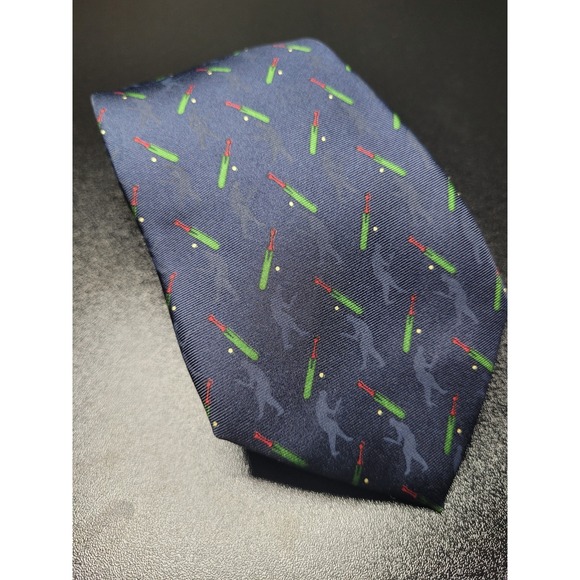 Gucci Other - Gucci Men's Necktie Blue Cricket Bat Silk 3.75" x 58" Excellent